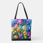 Schönes, modernes, florales Personalisiert Tasche (Rückseite)
