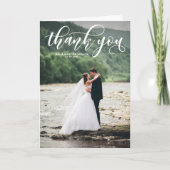 Schönes modernes Foto Hochzeitsfeier Foto Dankeskarte (Vorderseite)