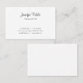 Schönes, modernes, handgeschriebenes Skript Cool e Visitenkarte (Vorne/Hinten)