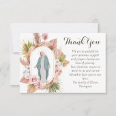 Schönes modernes katholisches Beileid Vielen Dank Dankeskarte (Vorderseite)