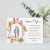 Schönes modernes katholisches Beileid Vielen Dank Dankeskarte (Stehend Vorderseite)