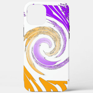 Schönes modernes Kunstdesign: Lila und Goldbrust iPhone 12 Pro Max Hülle