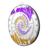 Schönes modernes Kunstdesign: Lila und Goldbrust Dartscheibe (Vorderseite rechts)