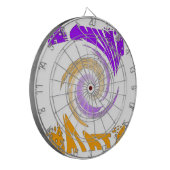 Schönes modernes Kunstdesign: Lila und Goldbrust Dartscheibe (Vorderseite Links)