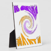 Schönes modernes Kunstdesign: Lila und Goldbrust Fotoplatte (Seite)