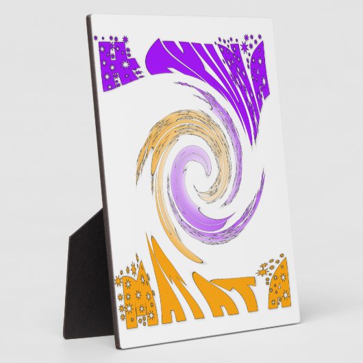 Schönes modernes Kunstdesign: Lila und Goldbrust Fotoplatte (Seite)