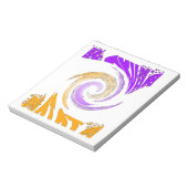 Schönes modernes Kunstdesign: Lila und Goldbrust Notizblock (Rotiert)