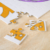 Schönes modernes Kunstdesign: Lila und Goldbrust Puzzle (Seite)