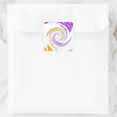 Schönes modernes Kunstdesign: Lila und Goldbrust Quadratischer Aufkleber (Tasche)