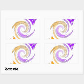 Schönes modernes Kunstdesign: Lila und Goldbrust Rechteckiger Aufkleber (Blatt)