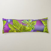 Schönes modernes Leafy-Muster Seitenschläferkissen (Rückseite)