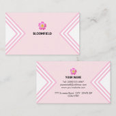 Schönes, modernes Rosa und Weiß Visitenkarte (Vorne/Hinten)