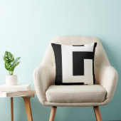 Schönes, modernes Schwarz und Weiß 2 Kissen (Stuhl )