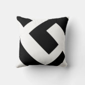 Schönes modernes Schwarzweiss Kissen (Rückseite)