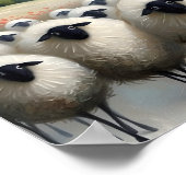 Schönes Mohnfeld und ein Haus Poster (Ecke)