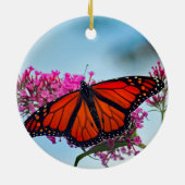 Schönes Monarch Butterfly-Foto Keramik Ornament (Hinten)