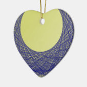 schönes Mondlicht strahlt blau Keramik Ornament (Links)