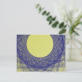 schönes Mondlicht strahlt blau Postkarte (Stehend Vorderseite)