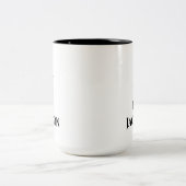 Schönes monogrammiertes Initial J Zweifarbige Tasse (Mittel)