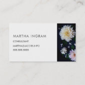 Schönes moody Dahlidesign Visitenkarte (Rückseite)