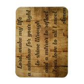 Schönes Morgengebet aus Holz geschnitzt Magnet (Vertikal)