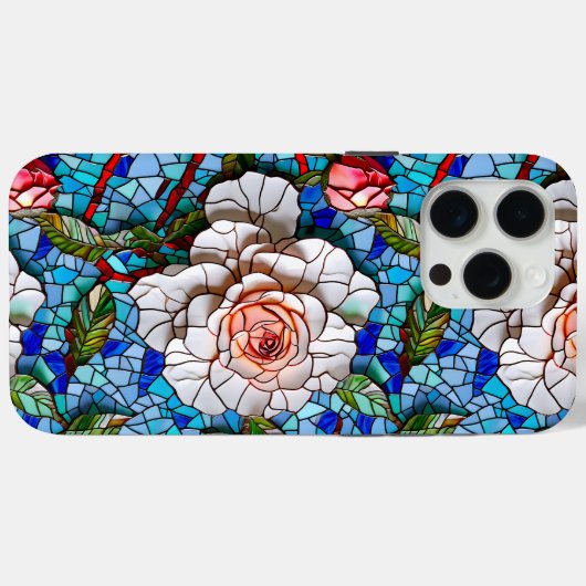 Schönes Mosaik-Blume-Muster Case-Mate iPhone Hülle (Rückseite (Horizontal))