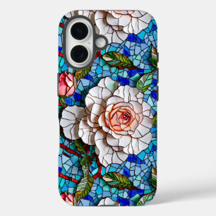 Schönes Mosaik-Blume-Muster iPhone 16 Hülle