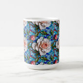 Schönes Mosaik-Blume-Muster Kaffeetasse (Mittel)
