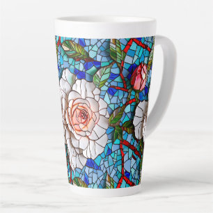 Schönes Mosaik-Blume-Muster Milchtasse
