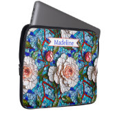 Schönes Mosaik-Blume Muster Personalisiert Laptopschutzhülle (Vorne Rechts)