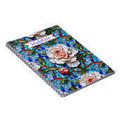 Schönes Mosaik-Blume Muster Personalisiert Notizblock (Rechte Seite)