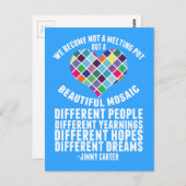 Schönes Mosaik von Diversity Zitat Postkarte (Vorne/Hinten)