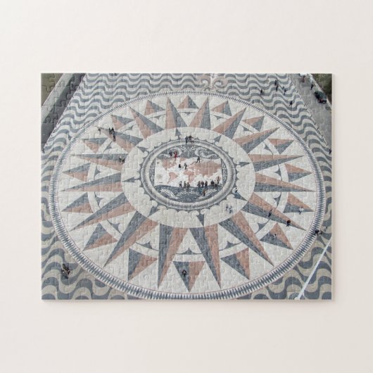 Schönes Mosaikfliesen Muster Lissabon, Portugal Puzzle (Horizontal)