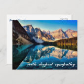 Schönes Mountain Calm Lake Waters Scene Beileid Postkarte (Vorne/Hinten)