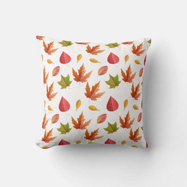 Schönes Multicolor Herbstleaves Throw Kissen (Vorderseite)