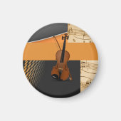 Schönes musikalisches abstraktes Violindesign Magnet (Vorne)