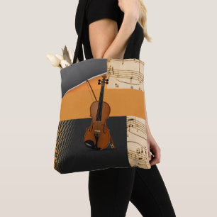 Schönes musikalisches abstraktes Violindesign Tasche