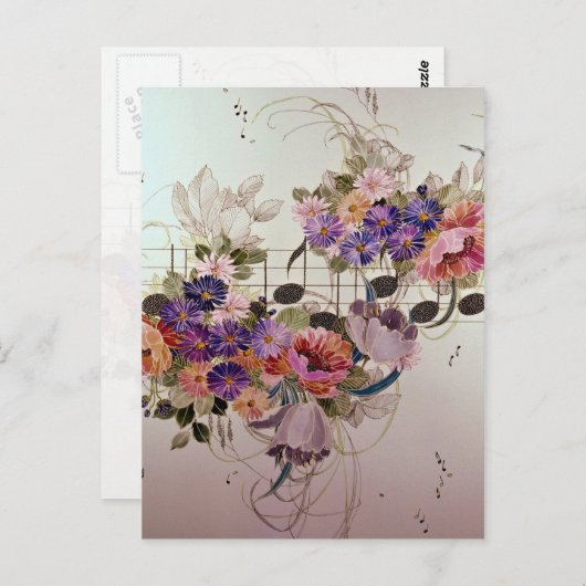 Schönes Musikfeld Postkarte (Vorne/Hinten)