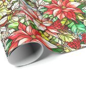 Schönes Muster aus gestanztem Glas, Rot Blume Geschenkpapier (Rolleneckpunkt)