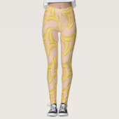 Schönes Muster aus Sandgelb und Goldkrümmern Leggings (Vorderseite)