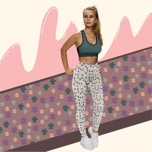 Schönes Muster für Blume Leggings