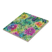 Schönes Muster für die Aquarellfarben-Blume Fliese (Seite)