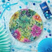 Schönes Muster für die Aquarellfarben-Blume Pappteller (Party)