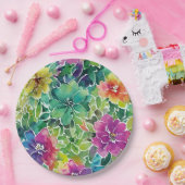 Schönes Muster für die Aquarellfarben-Blume Pappteller (Party)