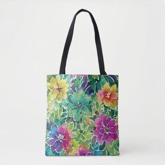 Schönes Muster für die Aquarellfarben-Blume Tasche (Vorderseite)