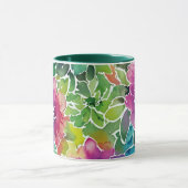 Schönes Muster für die Aquarellfarben-Blume Tasse (Zentrum)