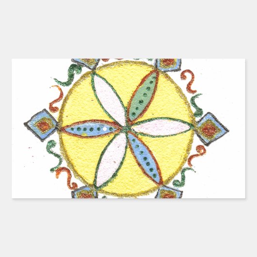 Schönes Muster für Inspiration-Star-Vektor Rechteckiger Aufkleber (Vorderseite)