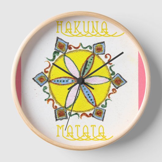 Schönes Muster für Inspiration-Star-Vektor Wanduhr (Vorderseite)