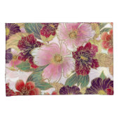 Schönes Muster mit grün-rosa floralen Elementen Kissenbezug (Vorderseite-Rechts)