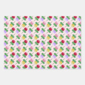 Schönes Muster mit Rosen Geschenkpapier Set (Vorderseite 2)